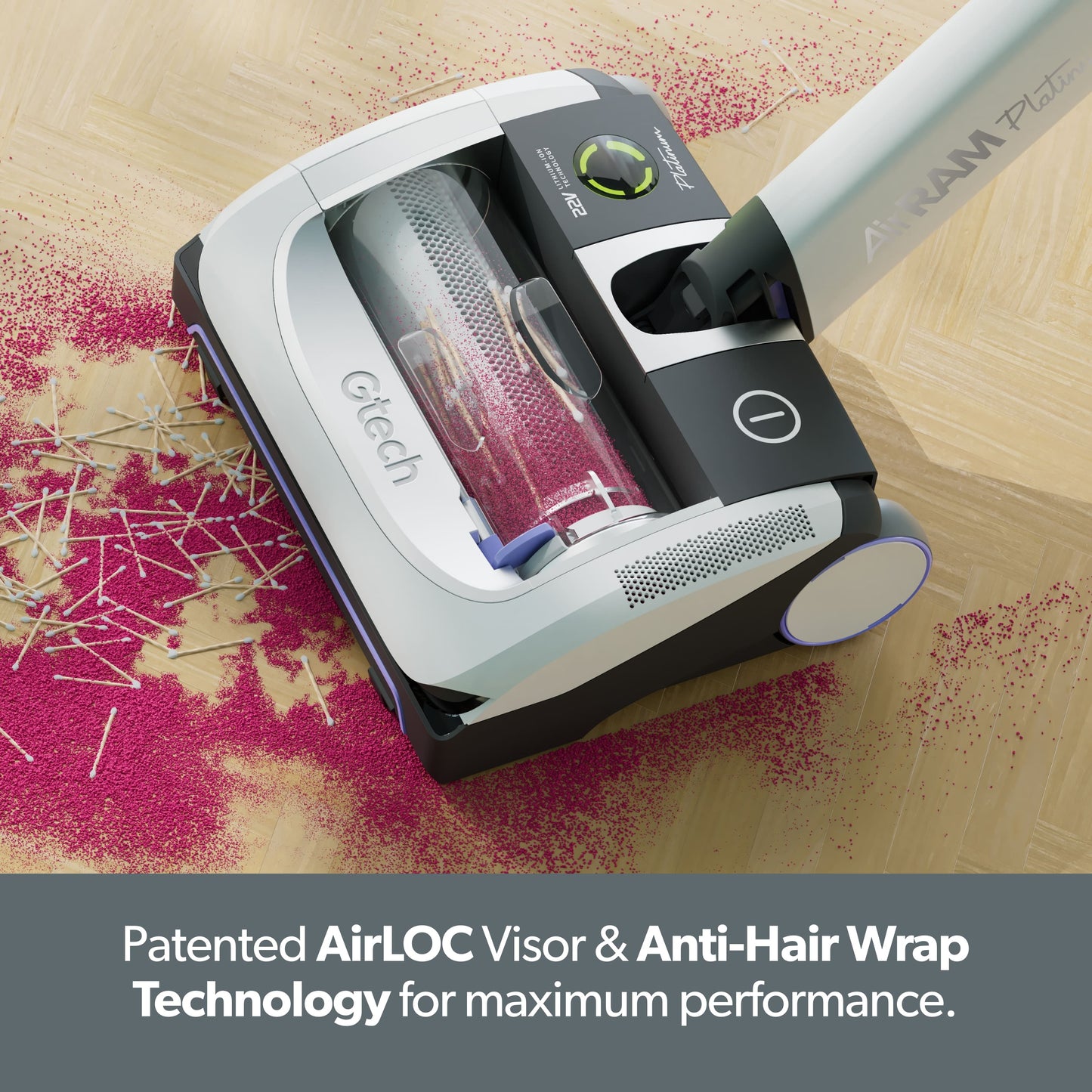 System Platinum Anti Hair Wrap Cordless Vacuum Bundle