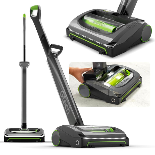 Gtech AIRRAM 2 Cordless vacuum cleaner with different attachments on a white background