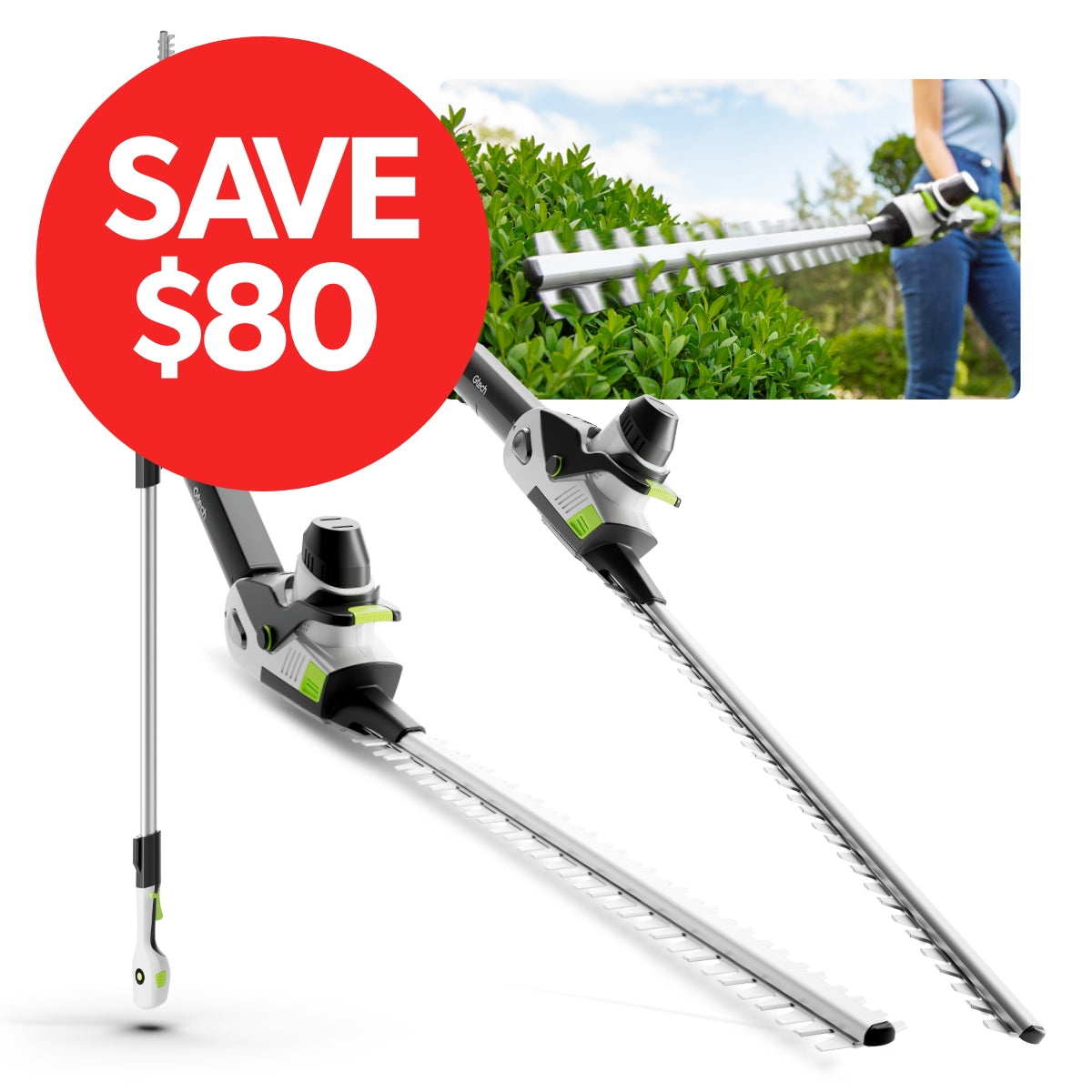 HT50 Long Reach Pole Hedge Trimmer